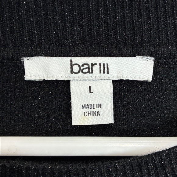 Black and Gray Checkered Sweater with Fringe - Picture 3 of 10